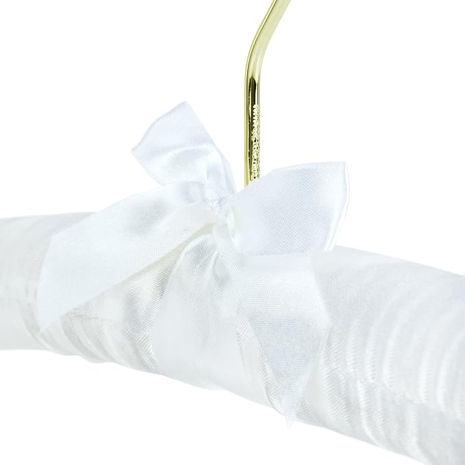 HANGERWORLD White Satin Padded Hangers - Image 4