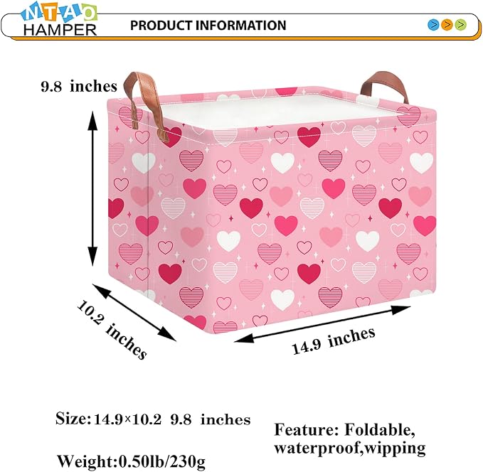 Rectangular Storage Basket Empty, Collapsible Gift Basket - Image 6