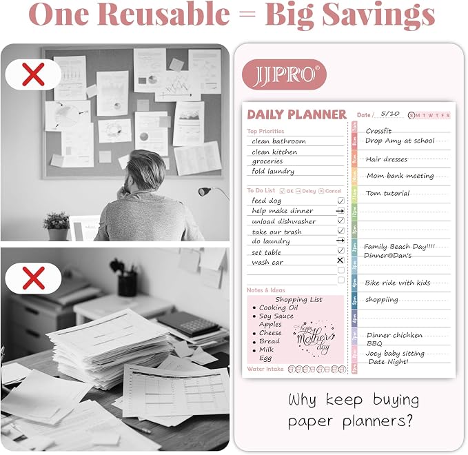 JJPRO Reusable Desktop Daily Planner - Image 3