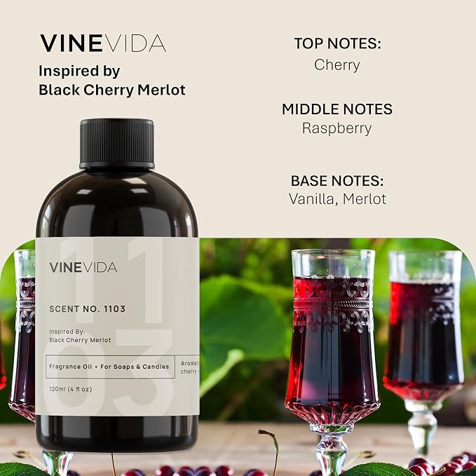 VINEVIDA; Black Cherry Merlot Fragrance Oil - Image 2