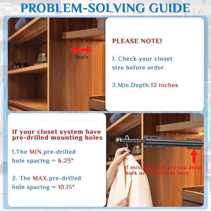 Valet Rod For Closet Pull Out, Standard Retractable closet rod organization rack - Image 4