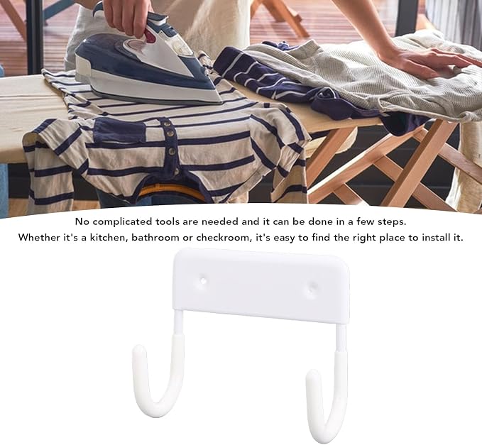 Ironing Board Holder Wall Mount, Iron Metal Ironing Board Hanger, Space Saving - Image 4