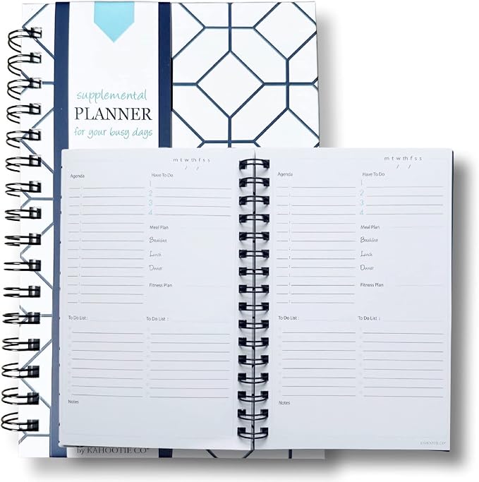 Daily Planner Undated, Hourly Agenda, Food and Fitness Plan, Daily To Do List - Image 2