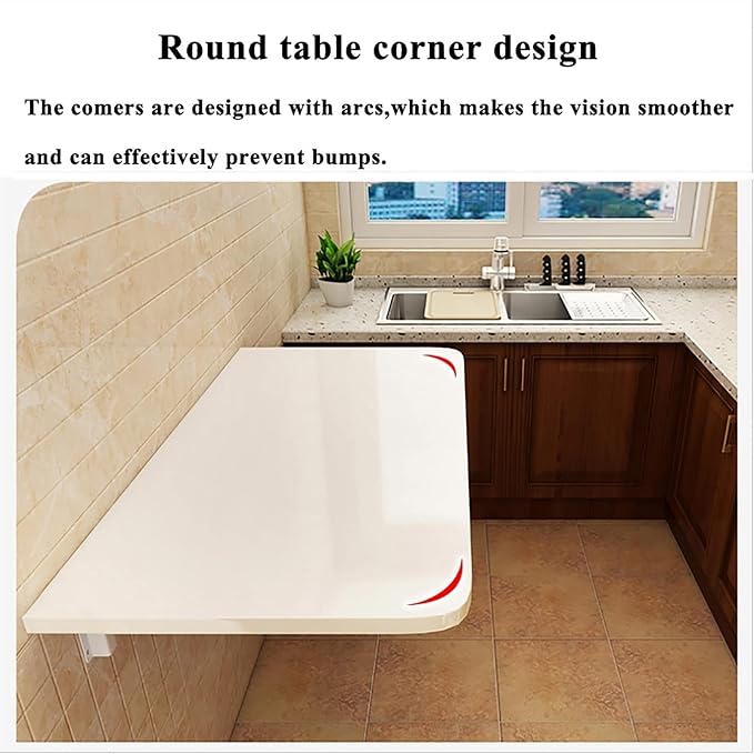Wall-Mounted Drop Leaf Table, Folding Wall Desk, Wall Mounted Folding Table - Image 4