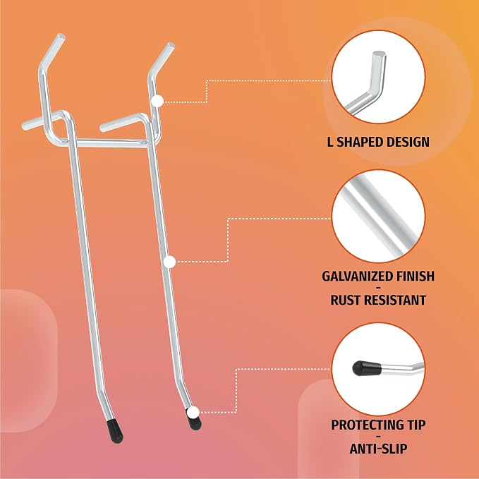 HUHOLE 86 Piece Pegboard Hooks Assortment Kit - Image 7