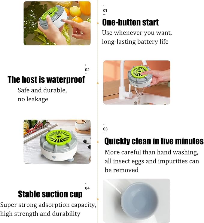 Vegetable Washing Machine, Automatic Fruit and Vegetable Cleaner, Rotatable - Image 5