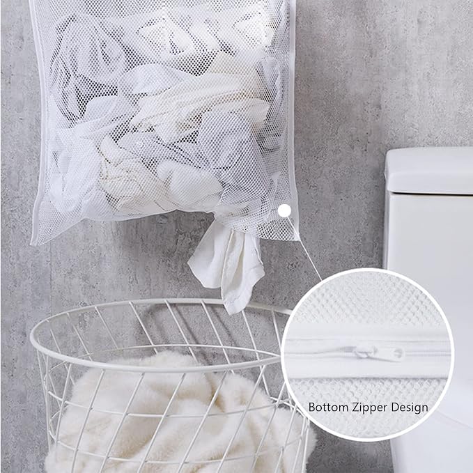 Resdenio Hanging Laundry Hamper Bag, Portable Laundry Bag, 30 x 20 Inch Large - Image 3