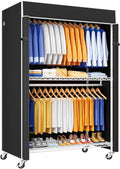 P8C Heavy Duty Clothes Rack（With Extended Width Design） Rolling Clothing Racks by UlifHome