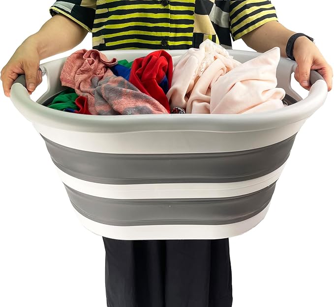 SAMMART 36L Collapsible Plastic Laundry Basket - Image 5