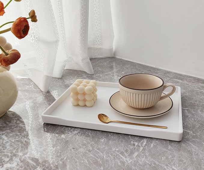 White Serving Tray for Serving Accessory, Perfume and Display Use. - Image 3