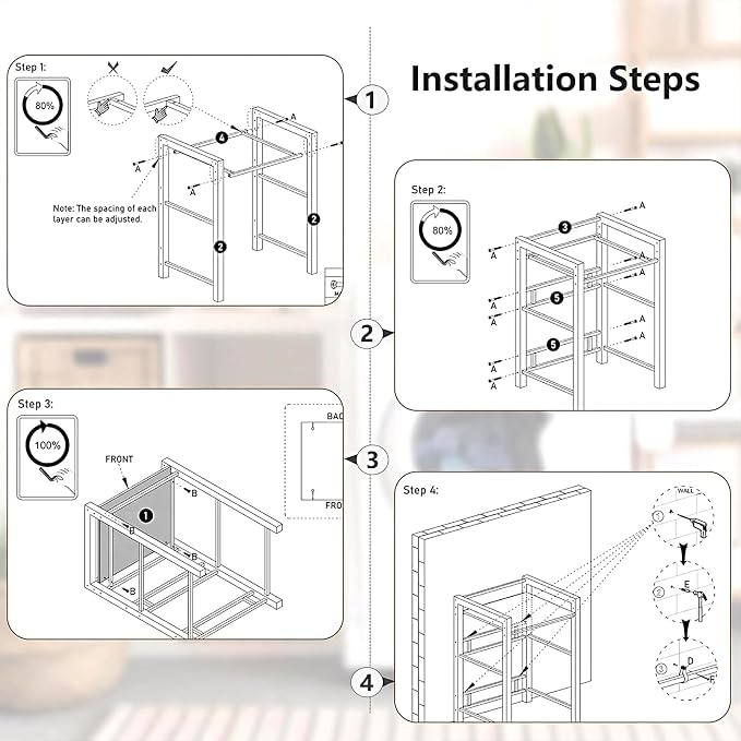 Washer Dryer Stacking Rack, 771lbs Capacity Heavy Duty Washer and Dryer - Image 7