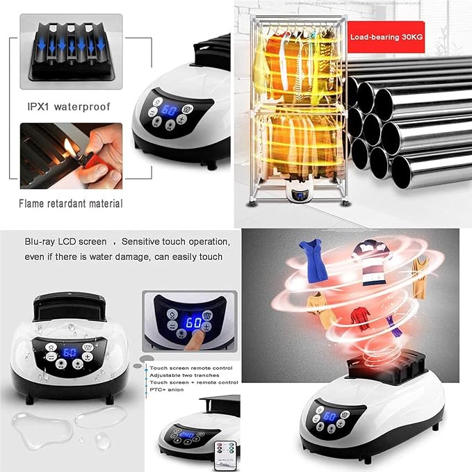 Electric Clothes Dryer, Portable 2-Tier Electric Clothes Drying Rack - Image 2