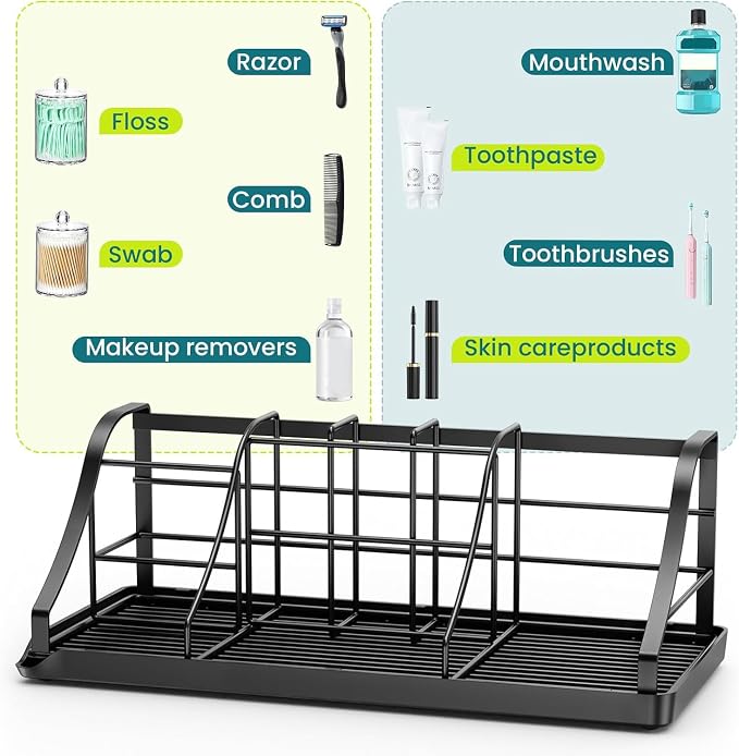 Toothbrush Holders Set with 2 Pack Qtip Holder Dispenser, Kids Electric - Image 7