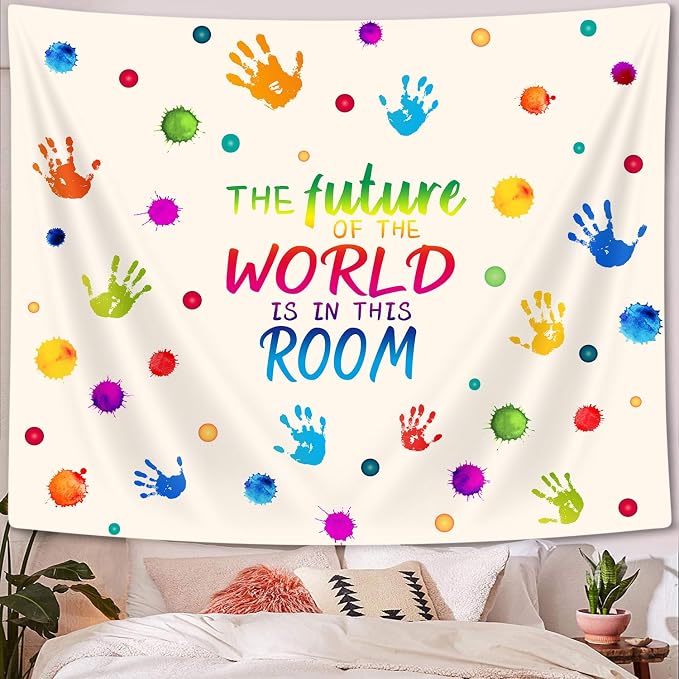 Learning Tools Tapestry, Colorful Inspirational Quotes Wall Hanging - Image 5
