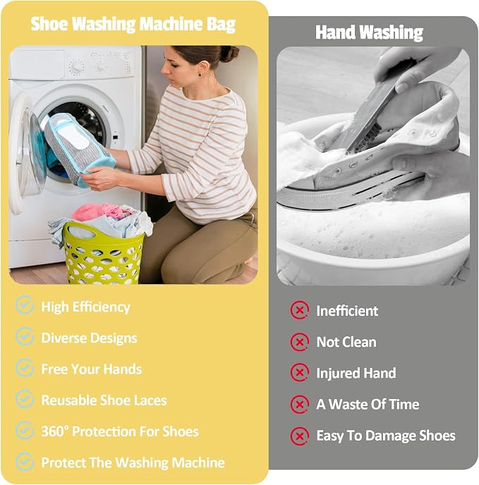 Shoe Washing Machine Bag, Reusable Laundry Shoe Bag - Image 5