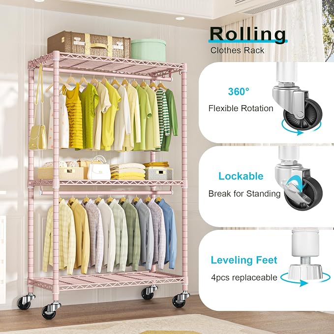 FUTASSI P3 Rolling Clothes Rack, Clothing Racks - Image 6