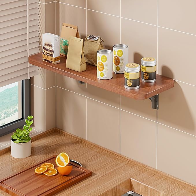 Wall Mounted Folding Table Desk Kitchen Dining Table Floating Foldable Table by Unknown