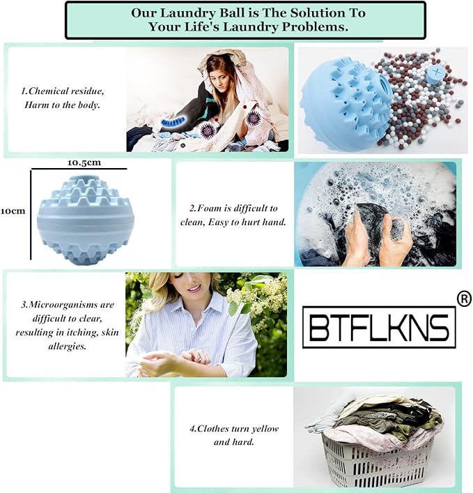 Eco-Friendly Laundry Balls Set, - Image 3