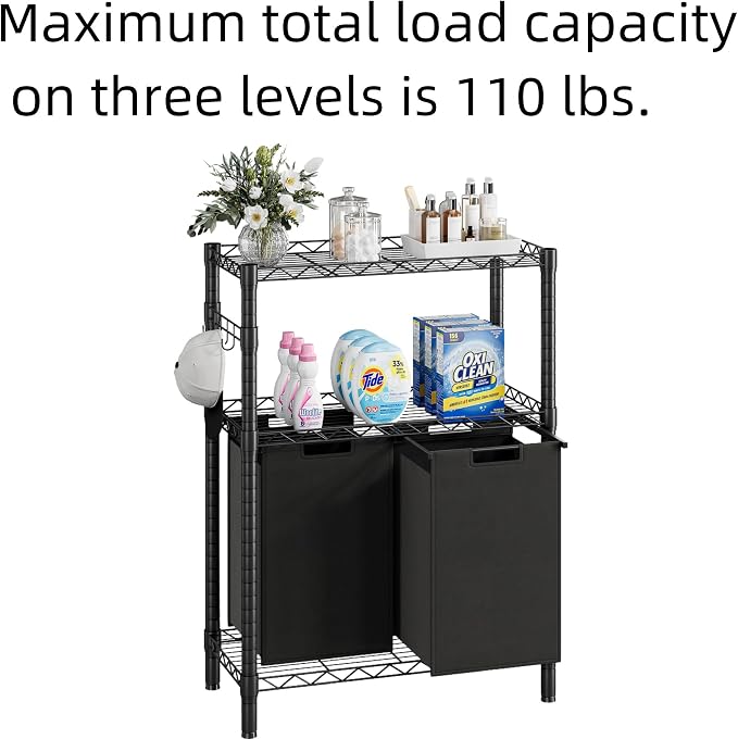 2 Section Laundry Sorter, Laundry Hamper - Image 4