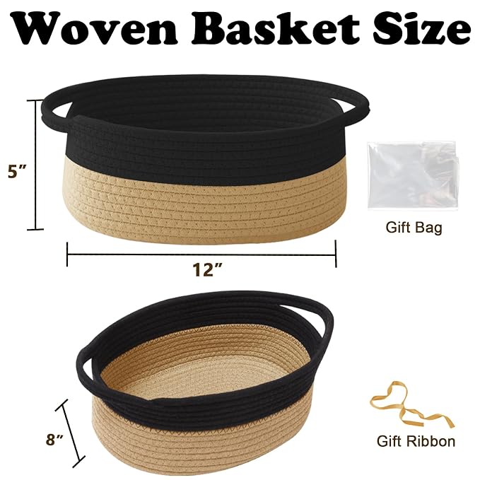 Small Woven Rope Basket-Empty Gifts Basket - Image 2