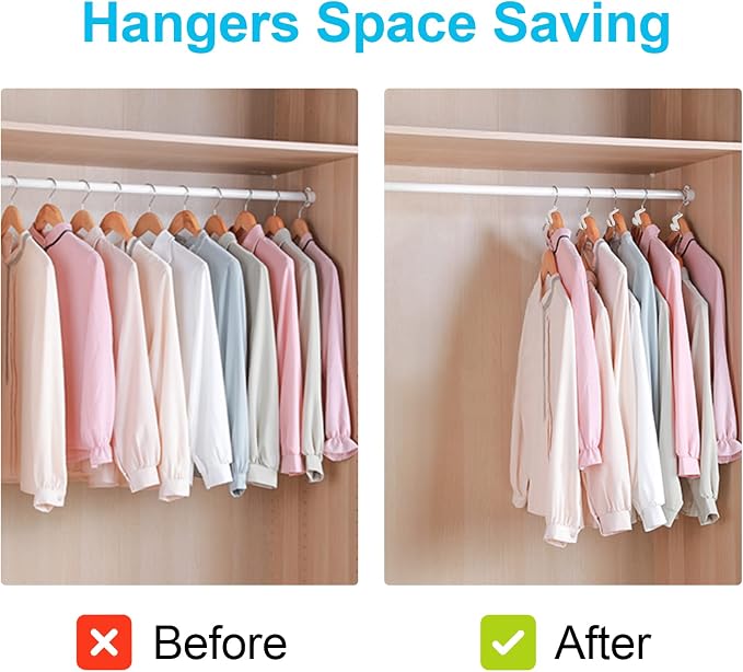 100 PCS Space Saving Hanger Hooks and Clips - Image 6