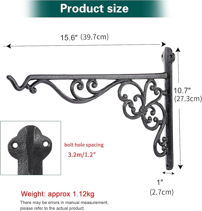 Sungmor Decorative Cast Iron Hanging Bracket - Image 5