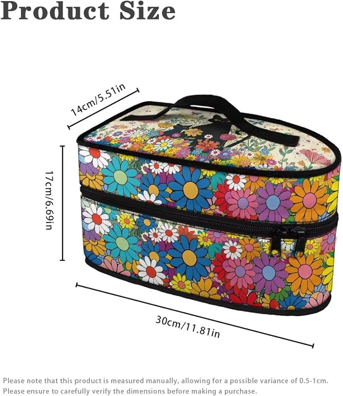Black Cat Steam Iron Case Bag for Women Daisy Portable Protective Iron Storage - Image 6
