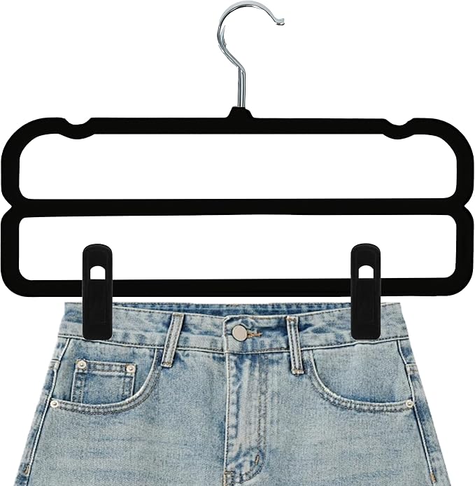 Velvet Pants Hangers with Double Non Slip Bar - Image 4
