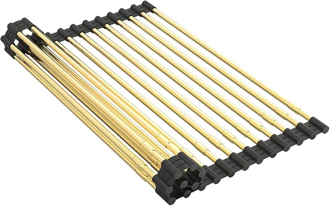 Expandable Large Draining Rack, Roll Up Heat-Resistant Dish Drainer by Unknown