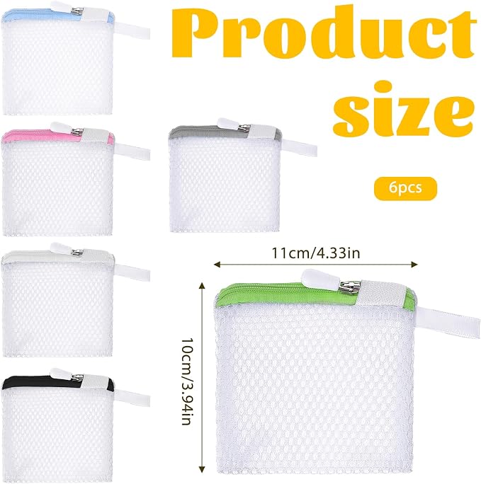 6 Pcs Small Mesh Laundry Bag Lingerie Bags - Image 2
