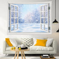 LB Winter Forest Tapestry, Christmas Pine Tree by LB