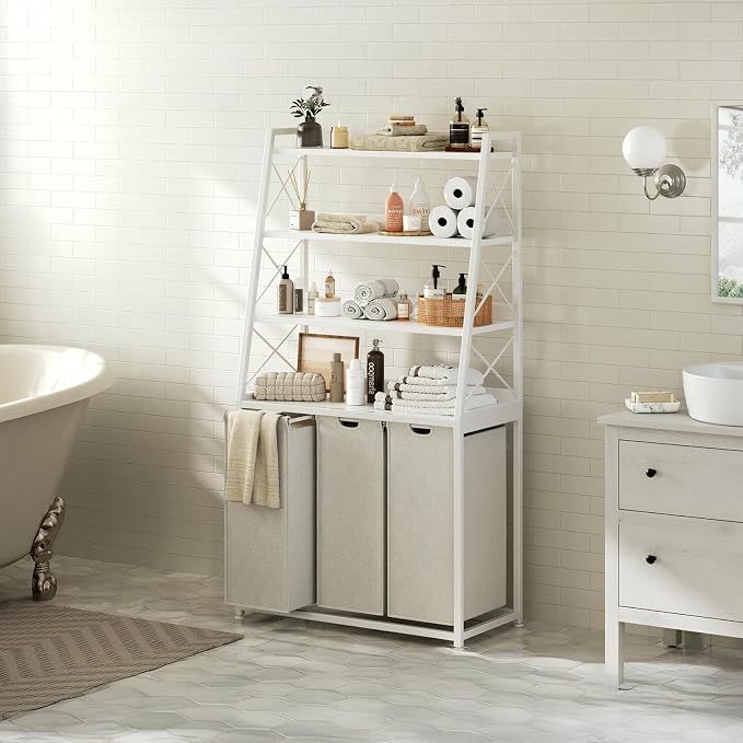 Laundry Basket, 3 Section Laundry Hamper - Image 7