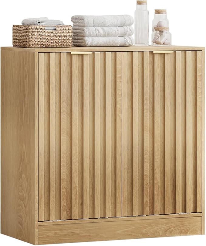 Smuxee Double Tilt Out Laundry Hamper Cabinet, Hidden Laundry Cabinet - Image 9