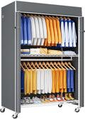 P8C Heavy Duty Clothes Rack（With Extended Width Design） Rolling Clothing Racks by UlifHome