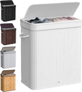 72L Laundry Hamper with Lid, Bamboo Laundry Basket with Removable Liner Bag by Timoau