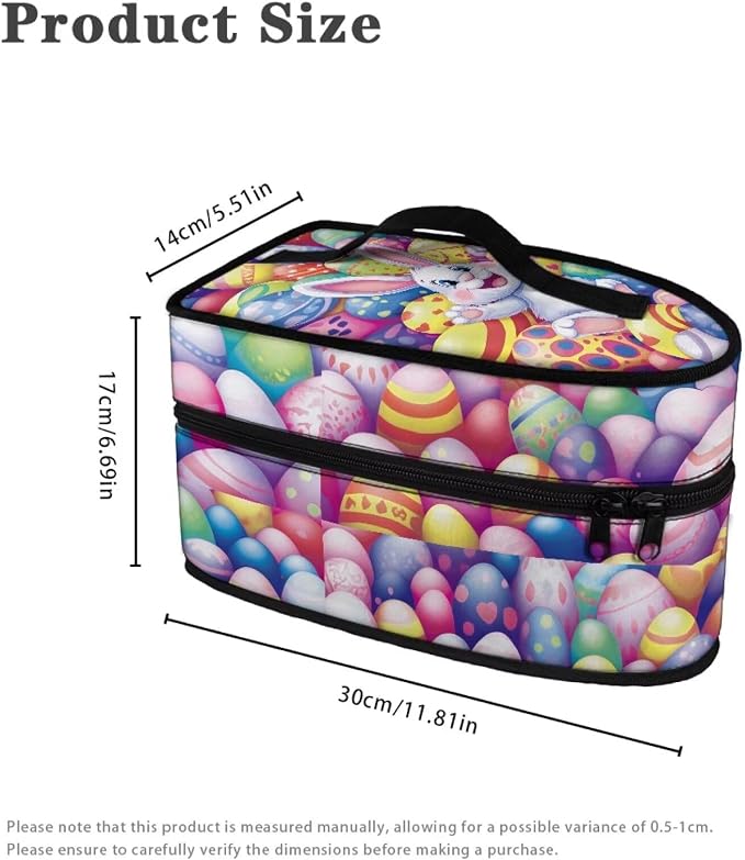 Bunny Iron Storage Bag with Zipper Handle Easter Egg Iron Storage Case Universal - Image 6