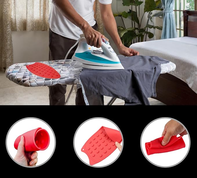 Pack of 2 Assorted Color Multi-Function Heat Resistant Silicone Mat Rest Pad - Image 3