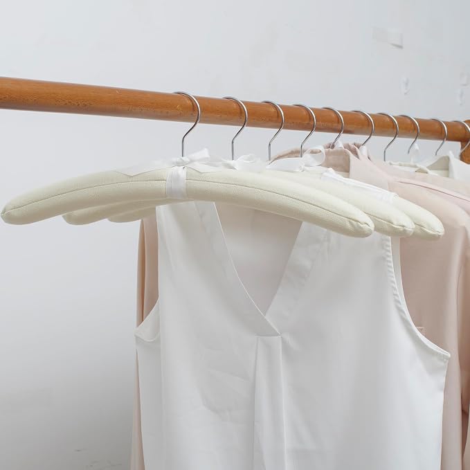 10-Pack Satin Padded Hangers, Extra Wide & Thick Non-Slip by Unknown