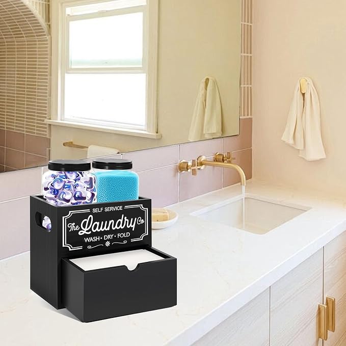 3 Pack Laundry Room Organization Storage Drawers - Image 2