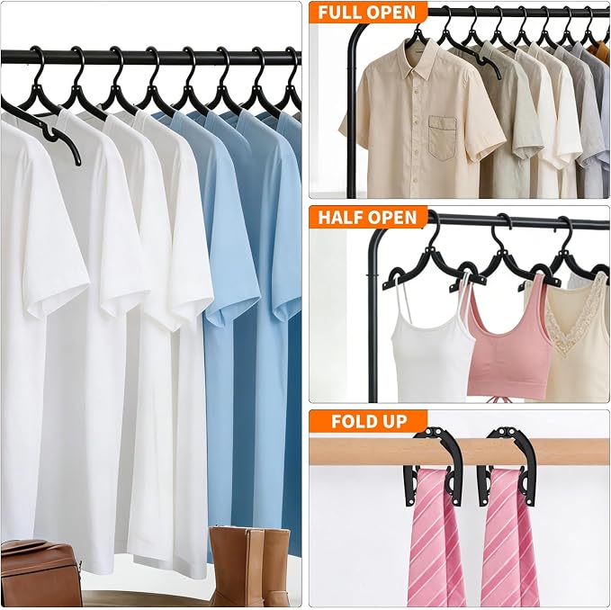 8Pcs Travel Hangers with Clips for Cruise Foldable Hangers - Image 4