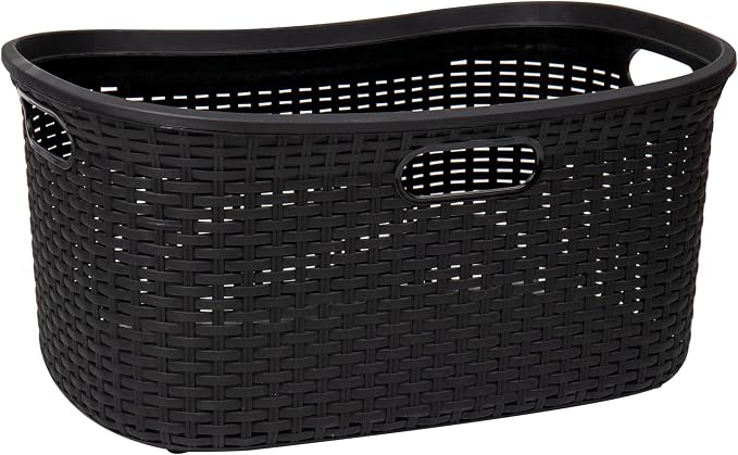 Mind Reader 40L Laundry Basket, Clothes Hamper, Premium Wicker Design - Image 7