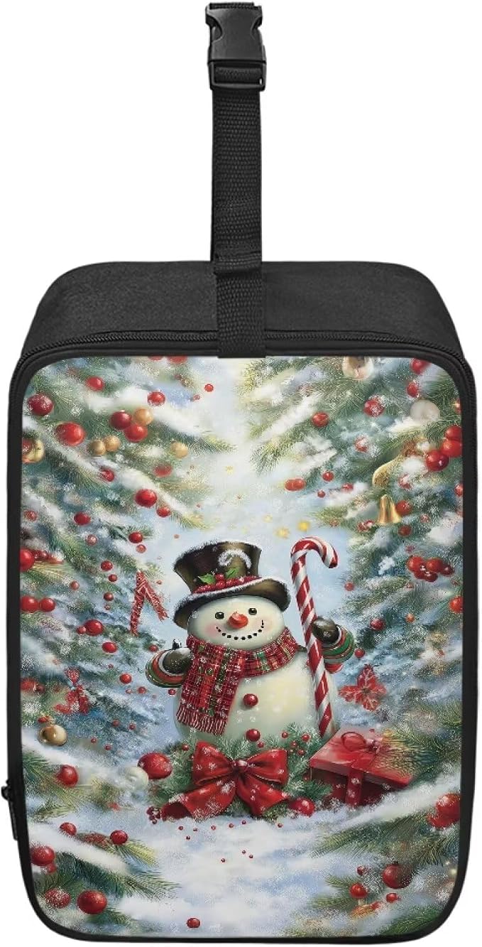 Steamer Carrying Case Christmas Snowman Lightweight Zippered Organizer by YUVAMAGIMO