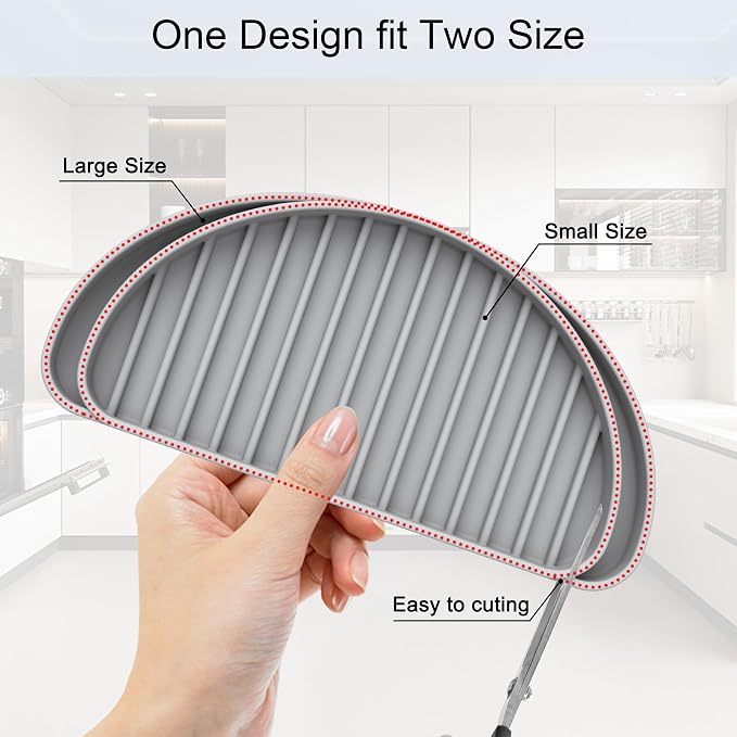 KindGa Refrigerator Drip Tray Catcher, Mini Fridge Drip Tray Protects Ice and - Image 4