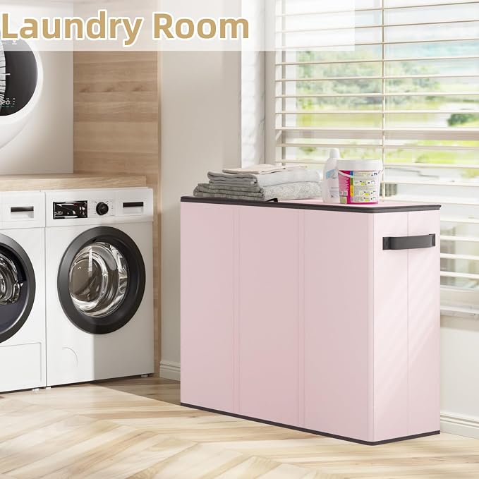 180L Laundry Hamper 3 Section, Large Laundry Basket - Image 2