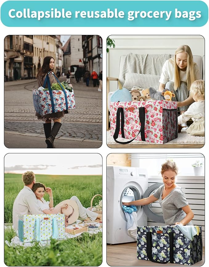 WONDAY Extra Large Reusable Grocery Bag Carrier - Image 7