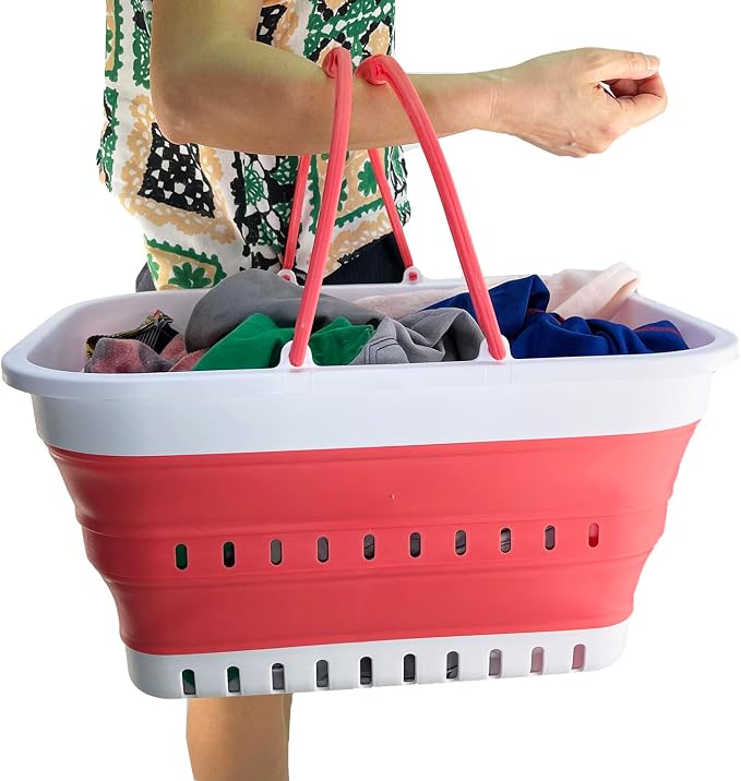 SAMMART 26L Collapsible Plastic Laundry Basket - Image 6