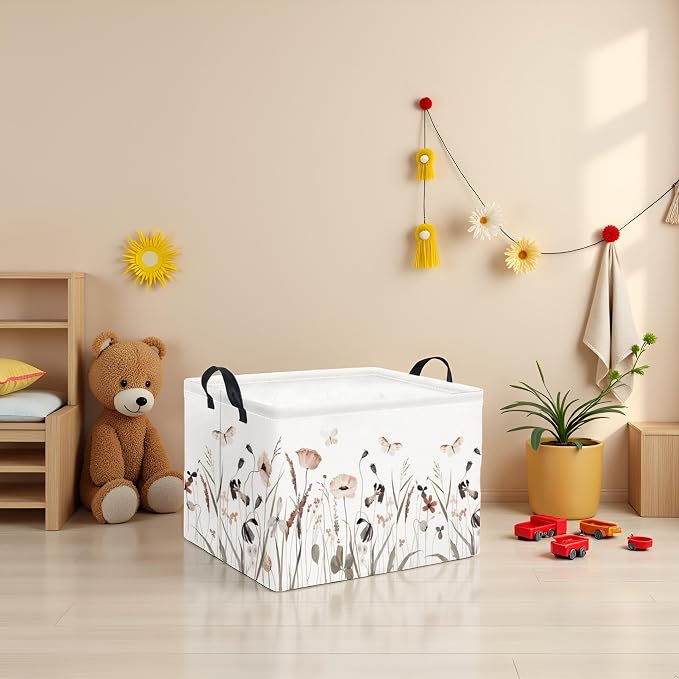 Rectangular Kids Storage Bin Gift Basket Baby Organizer Shelf Book Basket Room - Image 4