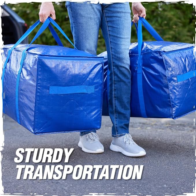 RUGGED RHINO 6 Pack Heavy Duty Extra Large Moving Bags, Durable Bag Strong - Image 8