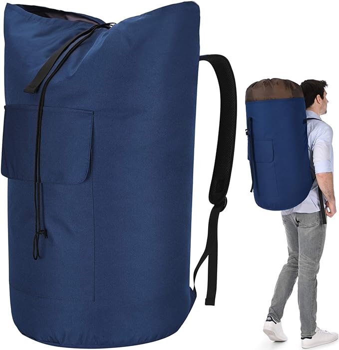 Backpack Laundry Bag, 115L Heavy Duty Extra Large College Laundry Backpack by Azhido