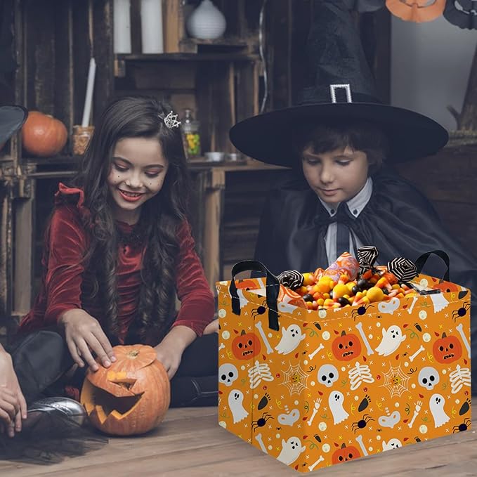 Rectangular Halloween Basket, Trick or Treat Basket - Image 3